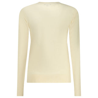 Women’s white viscose shirt by Norway 1963, casual fit with long sleeves and a classic collar, displayed on a neutral background.