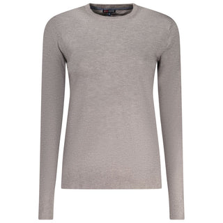 Gray viscose women's T-shirt by Norway 1963, featuring a relaxed fit and short sleeves.