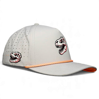 Logie Joe's Golf Fossil Fairway golf hat with snapback closure, magnetic ball marker holder, and adjustable fit.