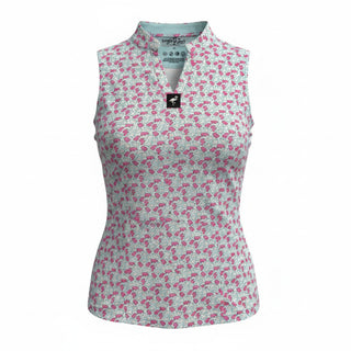 Women's Frosted Animal Cookies Sleeveless Golf Polo | Moisture-Wicking Performance Golf Top