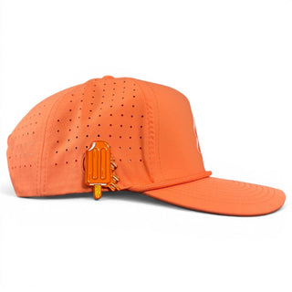 Orange Dream Golf Hat | Snapback Cap | Built-in Magnetic Ball Marker Holder + Marker Included | Adjustable