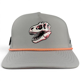 Logie Joe's Golf Fossil Fairway snapback hat with built-in magnetic ball marker holder and adjustable strap, black color.
