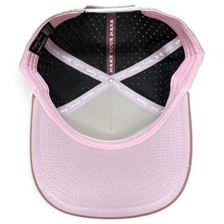 Logie Joe's Golf orangutan-themed snapback hat with magnetic ball marker holder and adjustable fit in ape tan.