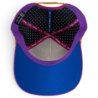 Marlin Golf Hat | Snapback Cap | Built-in Magnetic Ball Marker Holder + Marker Included | Adjustable Purple