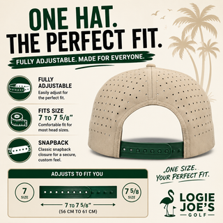 Salty Turtle Golf Hat | Snapback Cap | Built-in Magnetic Ball Marker Holder + Marker Included | Adjustable | One Size