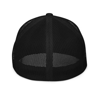 Black closed-back Trucker Hat by Dark Yarn featuring CA-47 design, casual headwear for outdoor or everyday wear.
