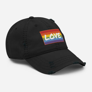 Love | Distressed Baseball Hat - Dark Yarn