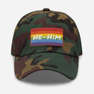 He-Him | CAMO Dad Hat - Dark Yarn