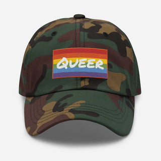 Queer | CAMO Baseball Hat - Dark Yarn