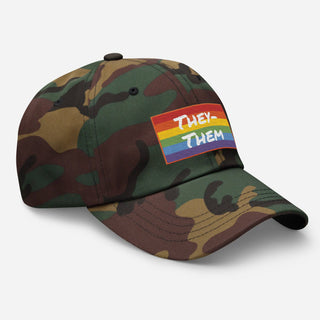 They-Them | CAMO Dad Hat - Dark Yarn