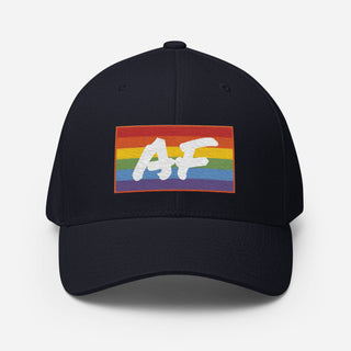 GAY AF - Fitted Baseball Hat - Dark Yarn