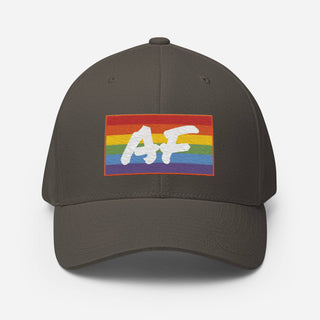 GAY AF - Fitted Baseball Hat - Dark Yarn