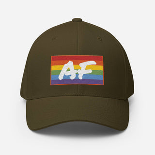 GAY AF - Fitted Baseball Hat - Dark Yarn