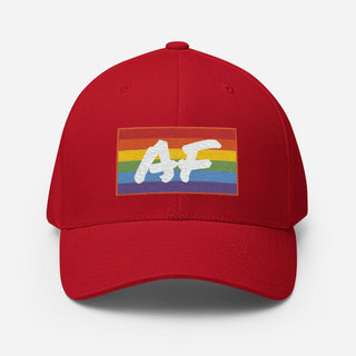 GAY AF - Fitted Baseball Hat - Dark Yarn