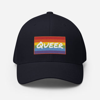 Queer | Fitted Baseball Hat - Dark Yarn