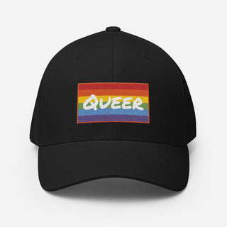 Queer | Fitted Baseball Hat - Dark Yarn