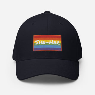 She-Her | Fitted Hat - Dark Yarn