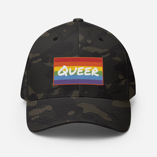 Queer | CAMO Fitted Baseball Hat - Dark Yarn