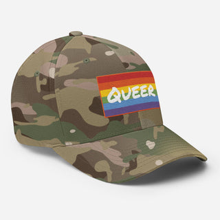 Queer | CAMO Fitted Baseball Hat - Dark Yarn