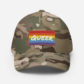 Queer | CAMO Fitted Baseball Hat - Dark Yarn