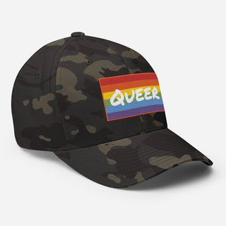 Queer | CAMO Fitted Baseball Hat - Dark Yarn