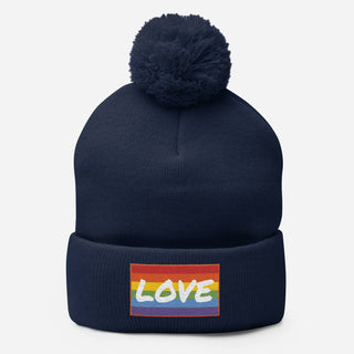 Love | PomPom Beanie - Dark Yarn