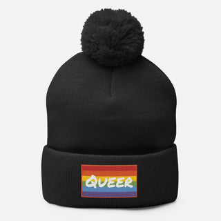 Queer | PomPom Beanie - Dark Yarn