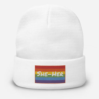 She-Her | Knit Beanie - Dark Yarn