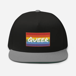 Queer | Two Tone Flat Bill Snapback - Dark Yarn