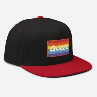 Queer | Two Tone Flat Bill Snapback - Dark Yarn