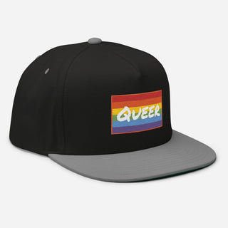 Queer | Two Tone Flat Bill Snapback - Dark Yarn