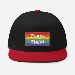 They-Them | Two Color Flat Bill - Dark Yarn