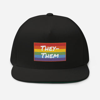 They-Them | Flat Bill Snapback - Dark Yarn