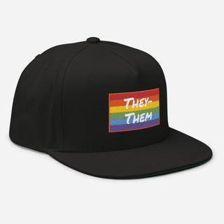 They-Them | Flat Bill Snapback - Dark Yarn