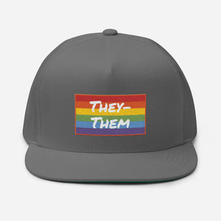 They-Them | Flat Bill Snapback - Dark Yarn