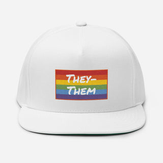 They-Them | Flat Bill Snapback - Dark Yarn