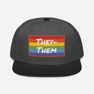 They-Them | Black Bill Snapback - Dark Yarn