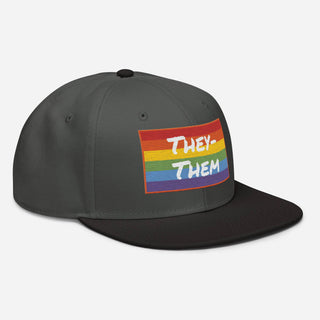 They-Them | Black Bill Snapback - Dark Yarn