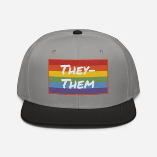 They-Them | Black Bill Snapback - Dark Yarn