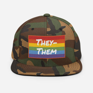 They-Them | CAMO Snapback - Dark Yarn