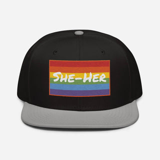 She-Her | Two Color Snapback - Dark Yarn