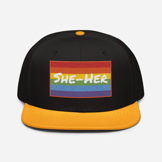 She-Her | Two Color Snapback - Dark Yarn