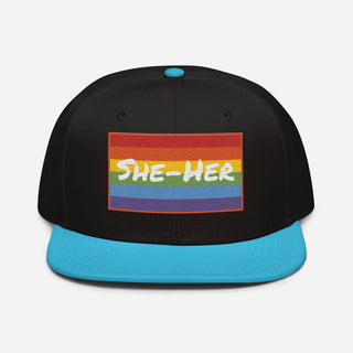 She-Her | Two Color Snapback - Dark Yarn