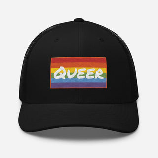 Queer | Retro Trucker Hat - Dark Yarn