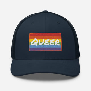 Queer | Retro Trucker Hat - Dark Yarn