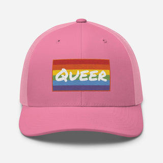 Queer | Retro Trucker Hat - Dark Yarn