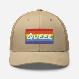 Queer | Retro Trucker Hat - Dark Yarn