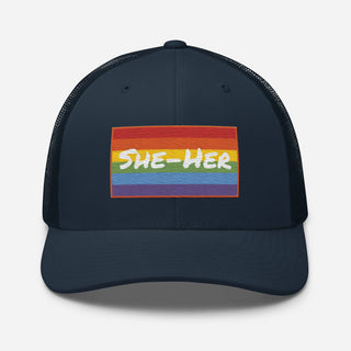 She-Her | Trucker Hat - Dark Yarn