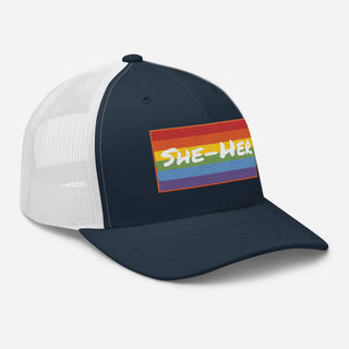 She-Her | Two Tone Trucker Hat - Dark Yarn