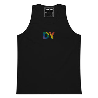 Men's Premium Tank | PRIDE Luxe DY Monogram - Dark Yarn